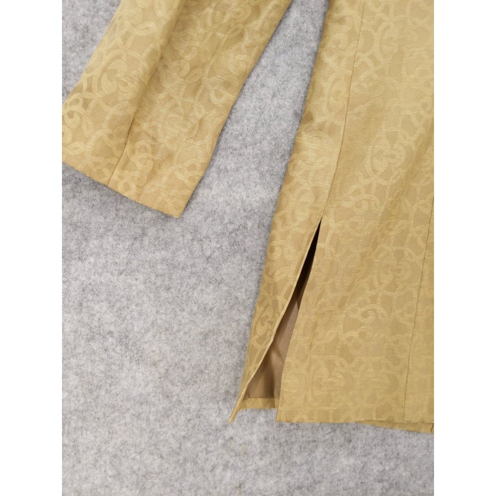 Travis Ayers Silk Linen Blend Brocade Blazer Jacket Size 6 - Picture 5 of 5